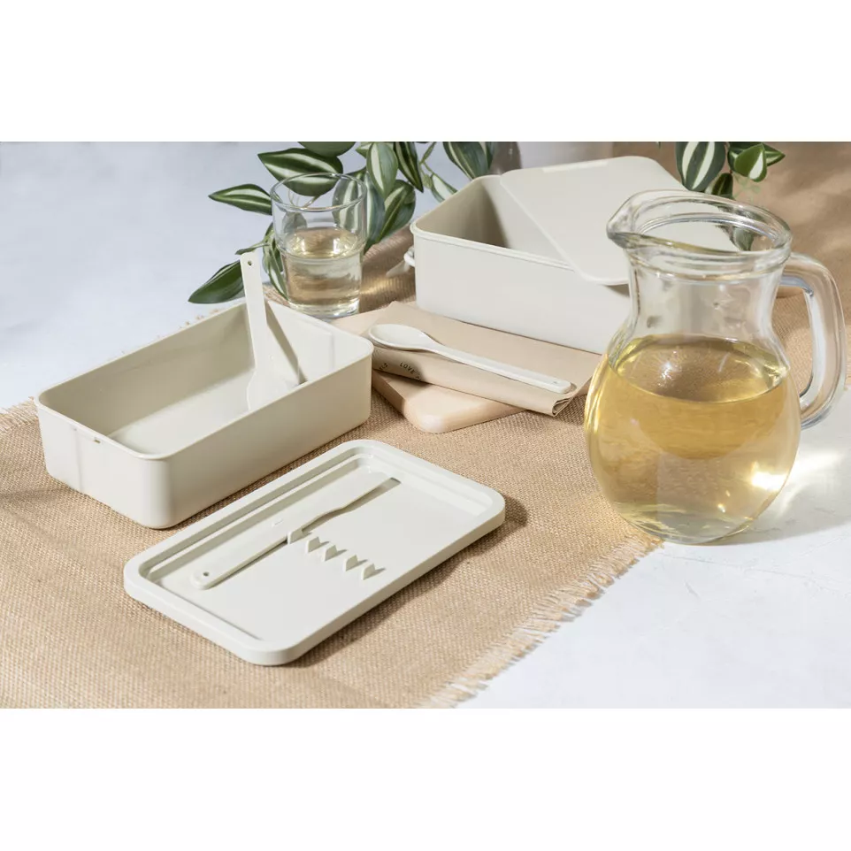 Duplox natural  stackable lunch box 