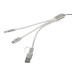 Rafob silver  keyring USB charger cable 