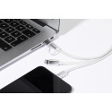 Rafob zilver  Sleutelhanger USB oplader kabel 