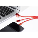 Rafob red  keyring USB charger cable 