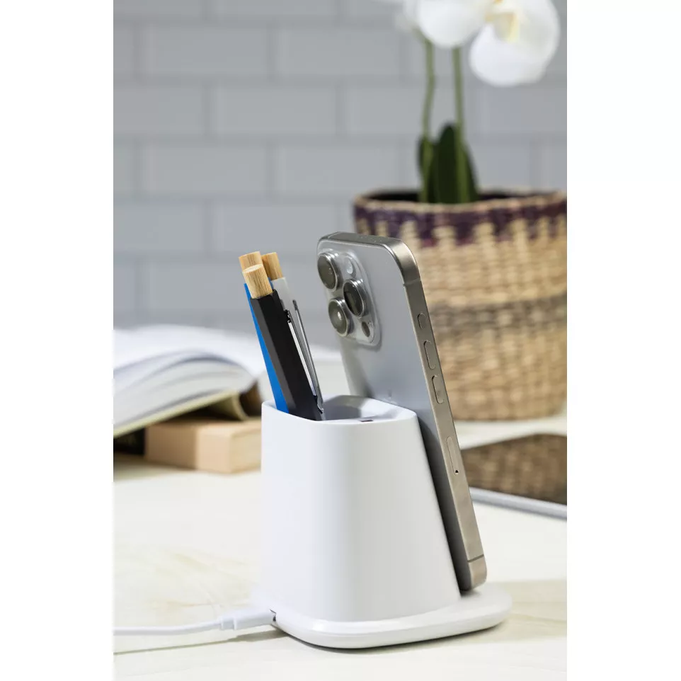 Powerdesk blanc  Porte-stylo...