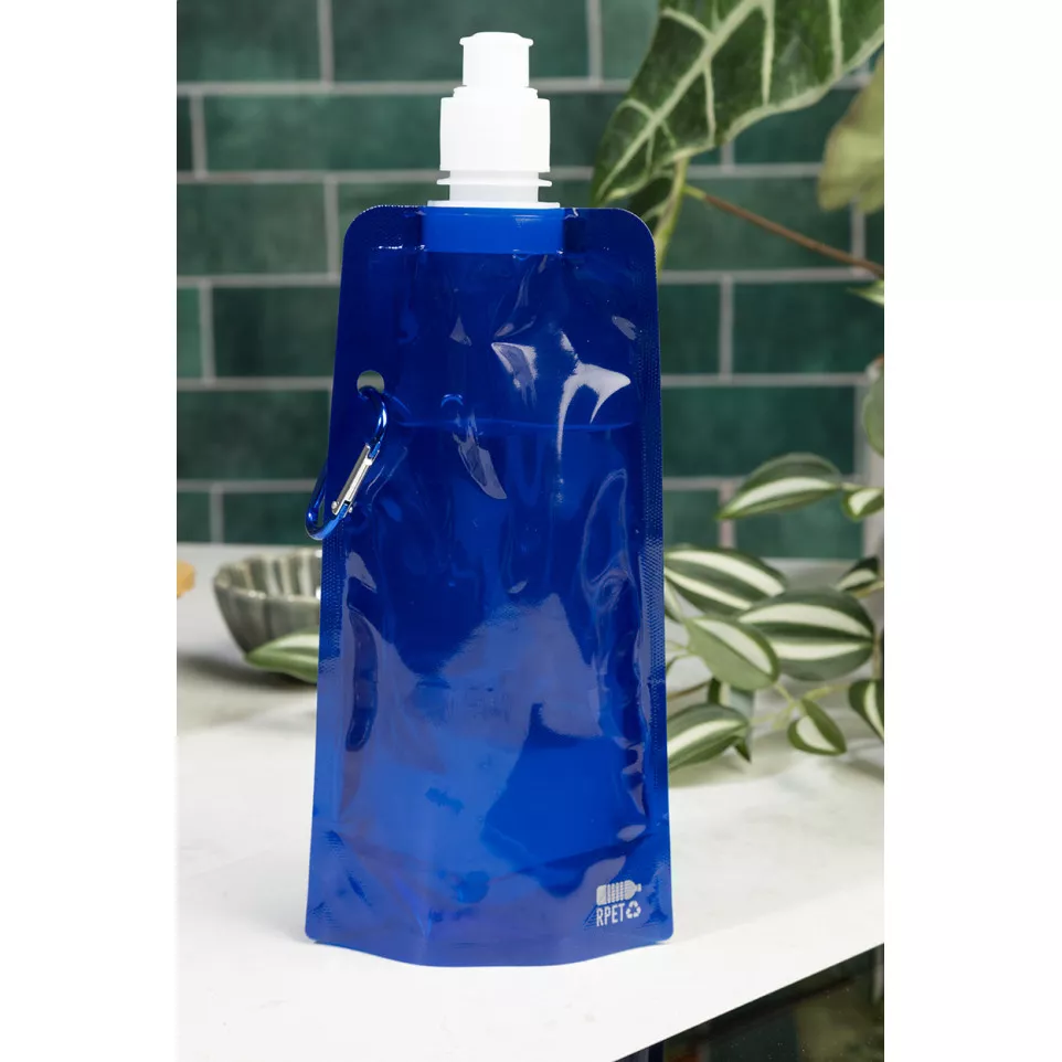 Carabol bleu  Bouteille pliable en RPET 