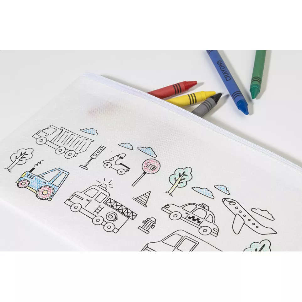 Gocolo white  RPET colouring pen case 