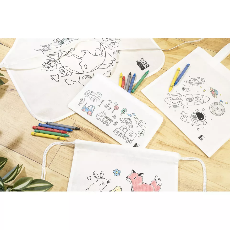 Gocolo white  RPET colouring pen case 