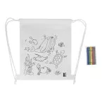 Zocolo blanc  Sac à cordon de coloriage RPET, mer 