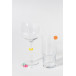 Cupperty white  glass identifier set 