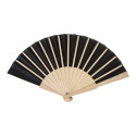 Solana black  RPET hand fan 