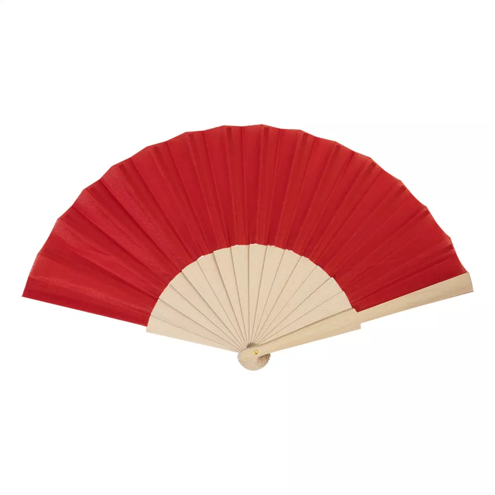 Solana red  RPET hand fan 