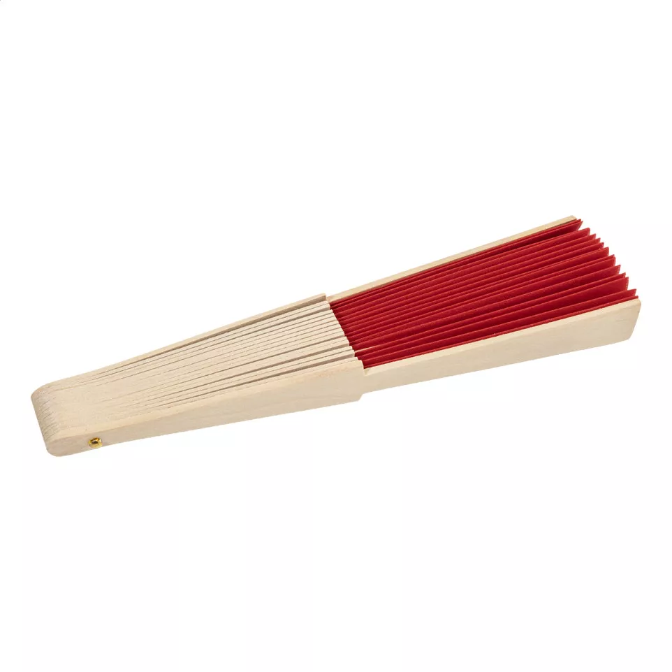 Solana red  RPET hand fan 