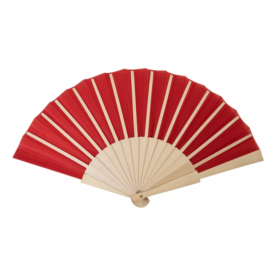 Solana red  RPET hand fan 