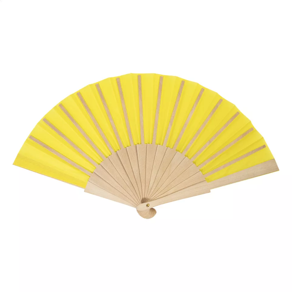 Solana yellow  RPET hand fan 