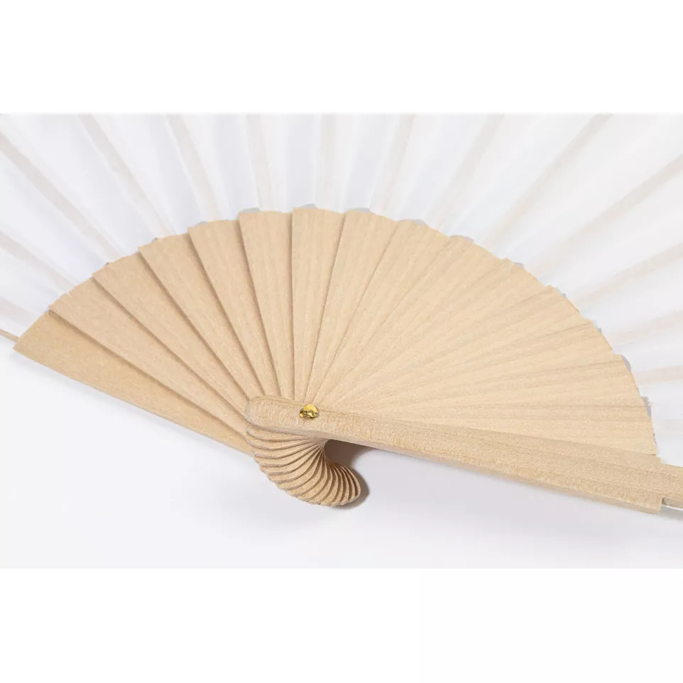Solana white  RPET hand fan 