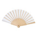 Solana white  RPET hand fan 