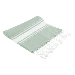 Cancun green  recycled cotton beach towel 