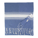Cancun dark blue  recycled cotton beach towel 