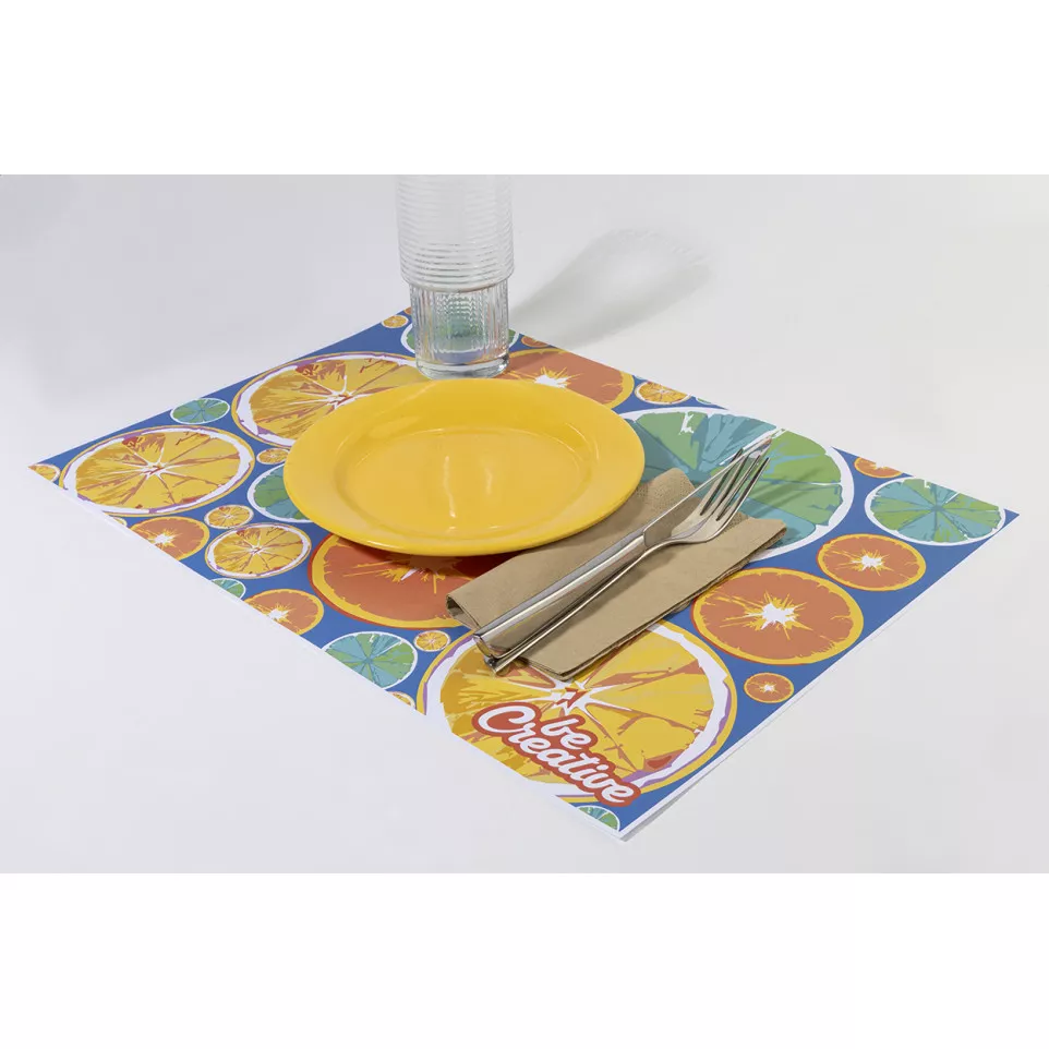 DinePrint white  custom paper placemat 