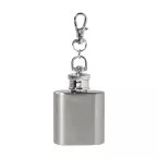 Bering silver  RSS hip flask keyring 