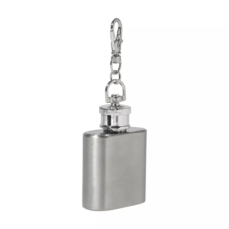 Bering silver  RSS hip flask keyring 