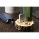 Bering silver  RSS hip flask keyring 