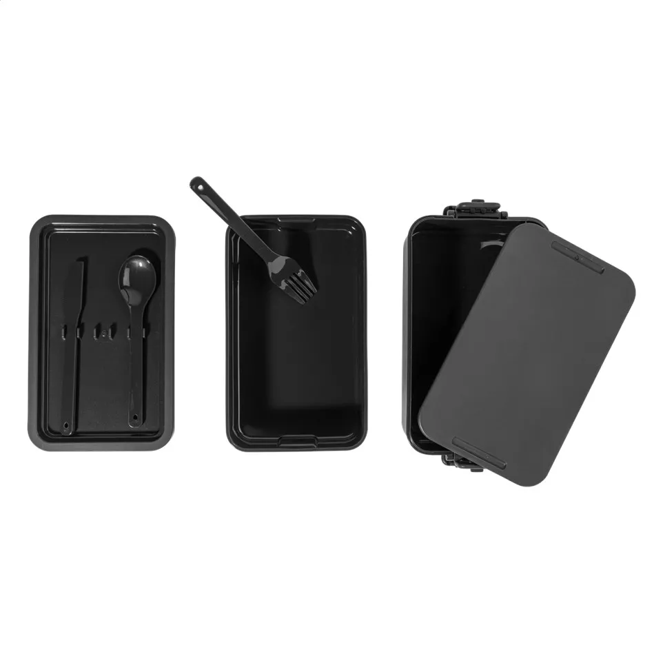 Duplox black  stackable lunch box 
