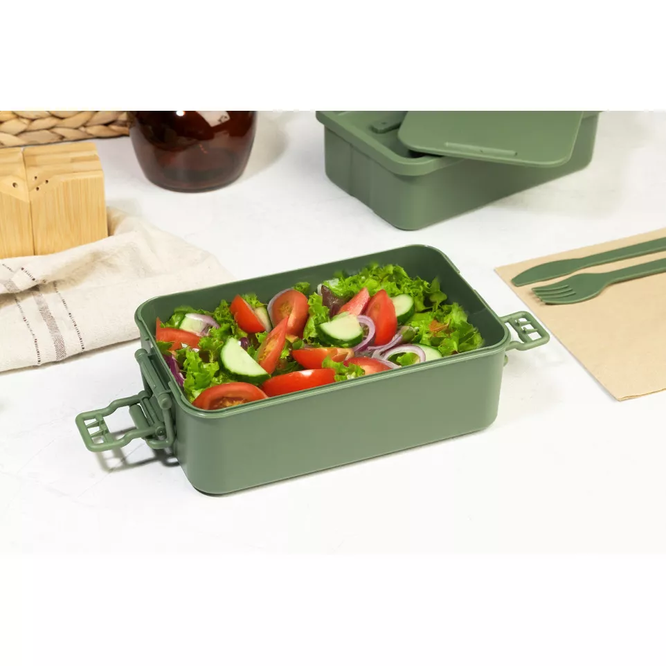 Duplox green  stackable lunch box 
