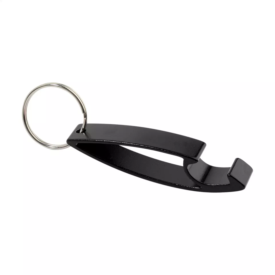 Ellopi black  bottle opener keyring 
