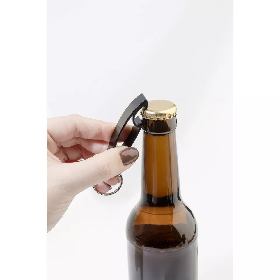 Ellopi zwart  sleutelhanger flesopener 