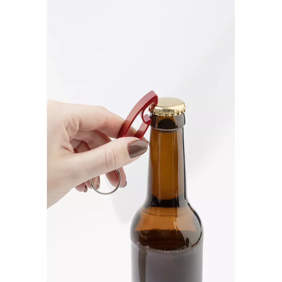 Ellopi red  bottle opener keyring 