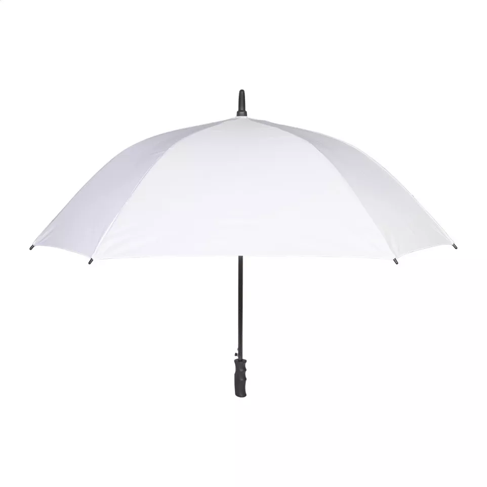 Quadstorm white  square RPET umbrella 