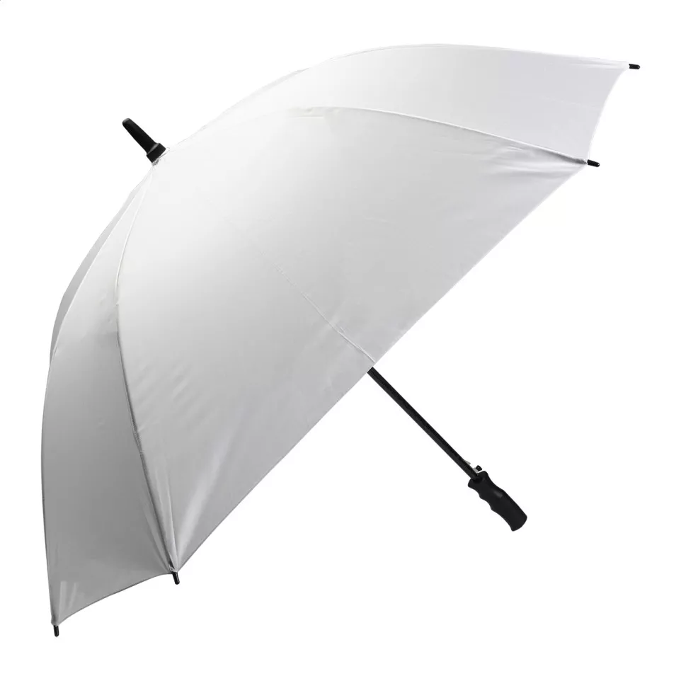 Quadstorm white  square RPET umbrella 