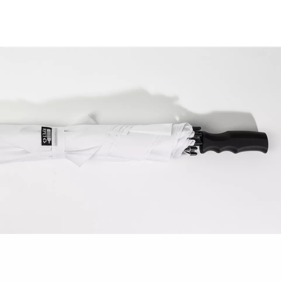 Quadstorm white  square RPET umbrella 