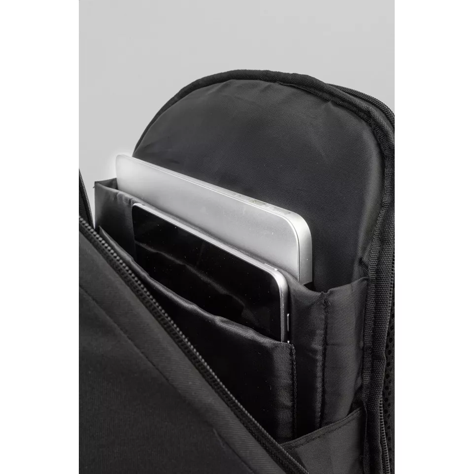 Leland black  RPET backpack 