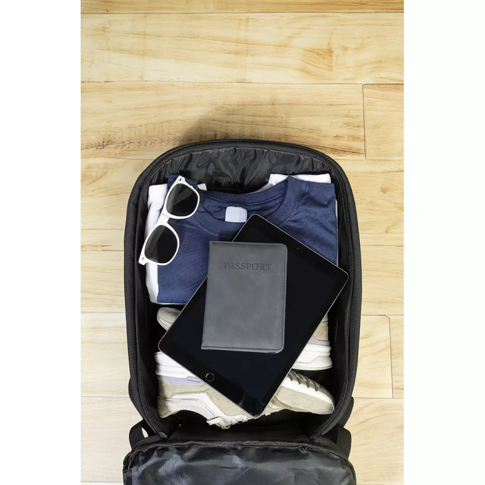 Leland black  RPET backpack 