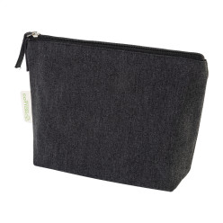 Cospex black  recycled cotton cosmetic bag 