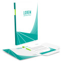 Two-flap folders with pen holder 53,7 x 37,4 cm