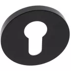 Pair of Black Matte Stainless Steel 304 PZ Ø53/6mm Door Escutcheons OFFICE / pc