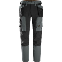 Slim Stretch Cargo Pocket Work Pants - 6218 - Grey/Black - Snickers - 46 / pc