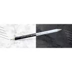 Universeel potlood - 23cm - wit / zwart / pce