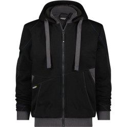 Dassy Pulse Sweatshirt Jacket with Hood - Grey/Black - Size L / PC