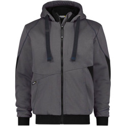 Dassy Pulse Sweatshirt Jacket with Hood Black/Grey S / Piece