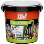 Bucket of 250 Screws and Wall Plugs Spit Color Tech 6 x 35mm per piece