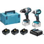 Combo Kit Makita 2 Machines 18 volts - 5,0 Ah - DLX2507T3J / pce
