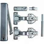 Kit compas de relevage SE force moyen à angle d'ouverture 105° et avec push to open nickelé pour hauteur d'armoire 240 à 600mm /