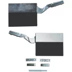 Set of 2 Heavy Duty Lift-Up Stays SQ, Opening Angle 107°, Push to Open, Anthracite/Nickel, for Cabinet Height