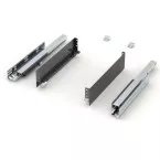 Set ultraslanke ladezijkanten in antraciet, hoogte 90 mm met soft-close rails, capaciteit 40 kg, diepte 550 mm Pure-Pro / PCE