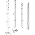 Concealed Toggle Latch 20/16.5/1000 mm Brushed Stainless Steel / pc