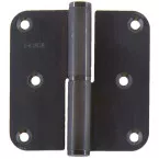 Paumelle HDD 80x80mm Ø12mm noir mat droite / pce