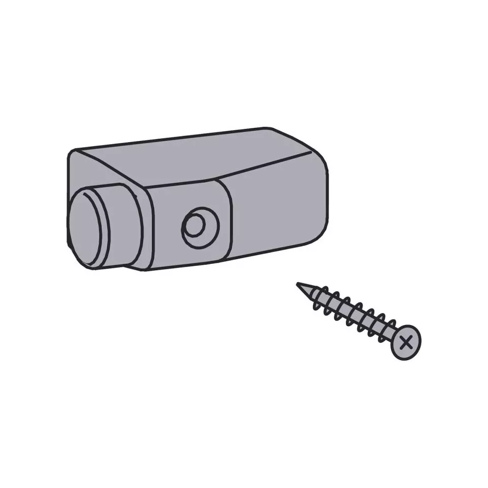 Eindstop voor deurblad HS330 wit / pce