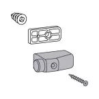 Butée d'arrêt fin de course pour vantail HS330 noir / pce