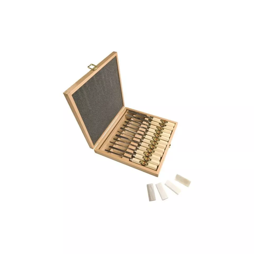 Coffret de 12 ciseaux de sculpteur...